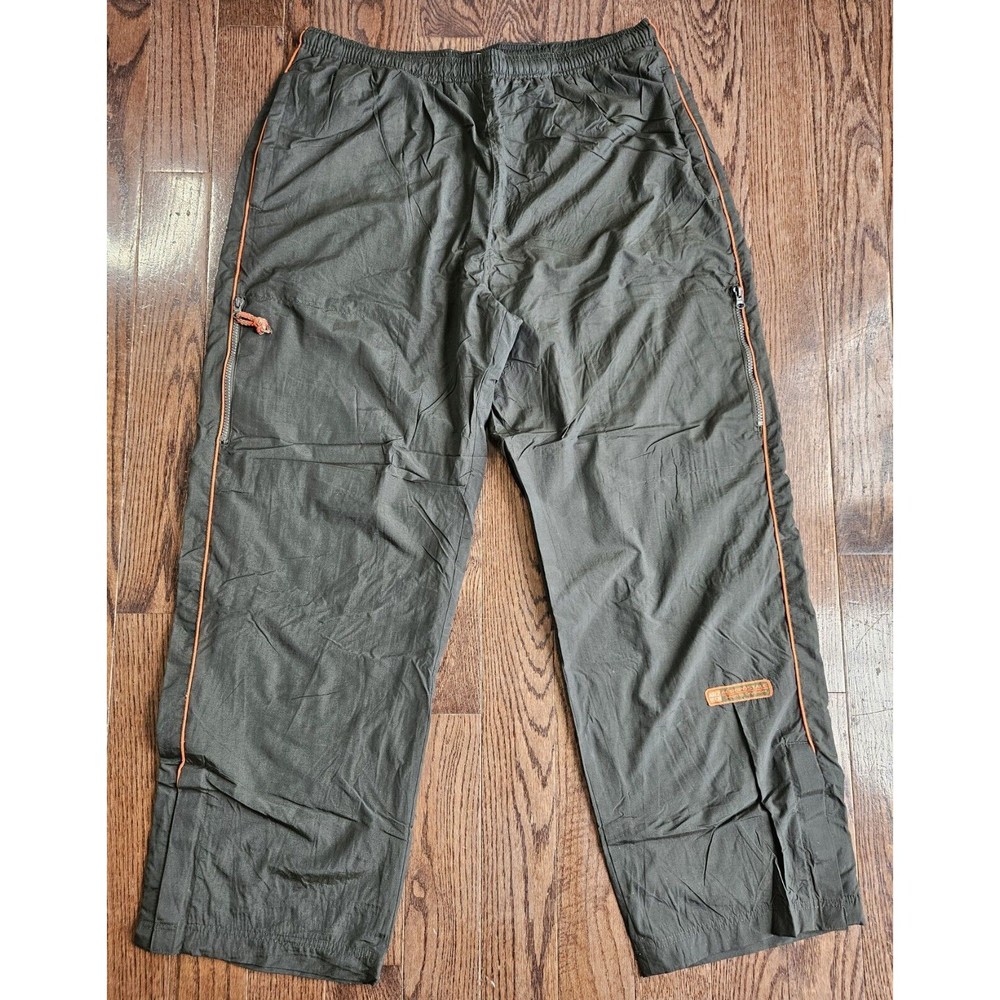 Vtg Y2K Aeropostale Athletic Brand A87 Logo Green Track Windbreaker Pants XL